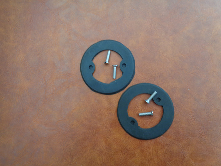 AJS Motorcycle Tank Badges Backing Seals and S/S Screws – Pair (New Production kit)