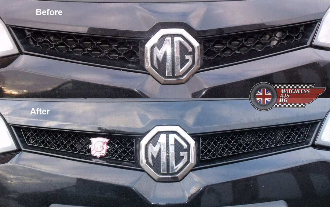 MG6 Mesh Grille Set  Matt Black and Black Gloss